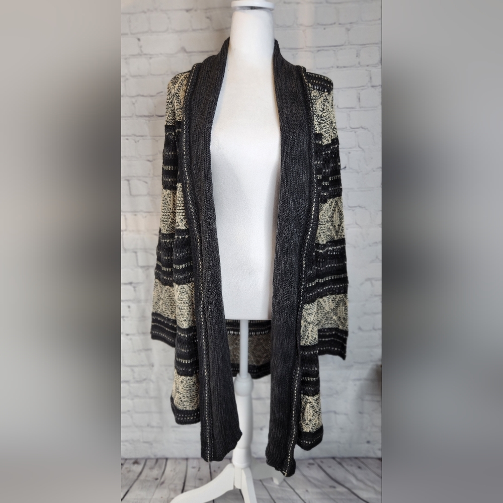 Natural Reflection Black and Tan Cardigan